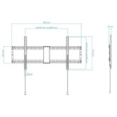 SOPORTE DE PARED FIJO TOOQ LP4390F-B PARA TV DE 43-90"