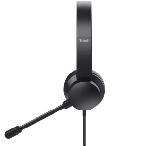 AURICULARES TRUST AYDA CON MICROFONO USB NEGROS