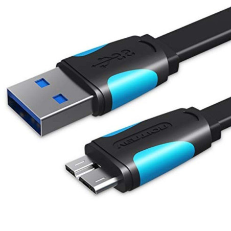 CABLE VENTION  USB 3.0 MICROUSB M/USB M 0.50 AZUL