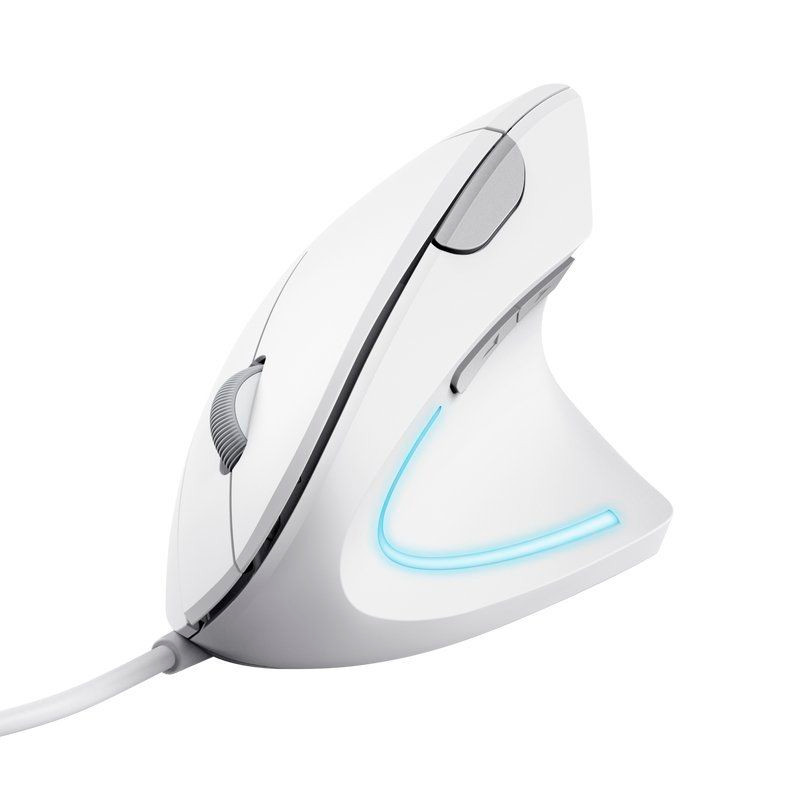 RATON TRUST ERGONÓMICO VERTO HASTA 1600 DPI BLANCO