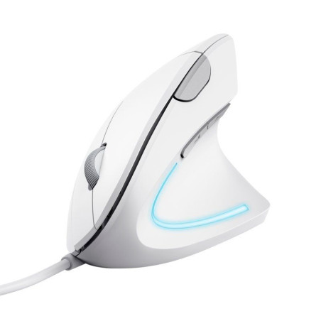 RATON TRUST ERGONÓMICO VERTO HASTA 1600 DPI BLANCO