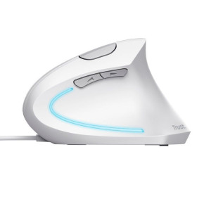 RATON TRUST ERGONÓMICO VERTO HASTA 1600 DPI BLANCO
