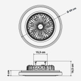 VENTILADOR DE TECHO LESTE 7050W BLANCO Y PLATEADO