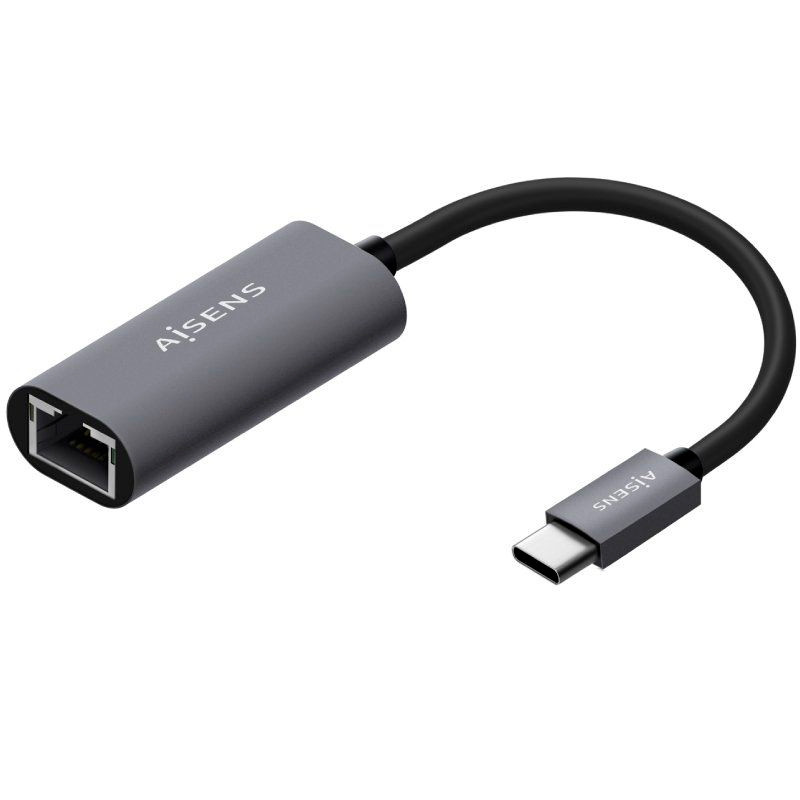 ADAPT.AISENS TIPO-C-MACHO - RJ45 HEMBRA 15CM GRIS