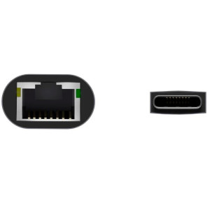 ADAPT.AISENS TIPO-C-MACHO - RJ45 HEMBRA 15CM GRIS