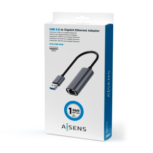 ADAPT.AISENS USB 3.0 RJ45 HEMBRA 15CM  A106-0708 GRIS