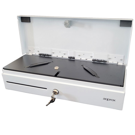 CAJON MONEDAS APPROX 46X17 APPCASH02FLIPTOPWH