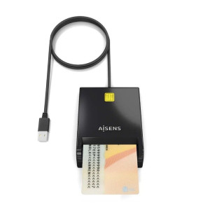 LECTOR DE DNI Y TARJETAS USB AISENS NEGRO ASCR-SN06-BK