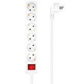 REGLETA AISENS BLANCA 6 TOMAS INTERRUPTOR 1.4M 
