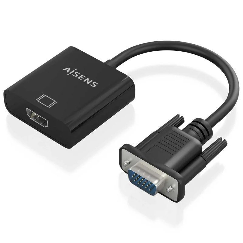 CABLE CONVERSOR AISENS VGA MACHO  HDMI HEMBRA 20CM NEGRO