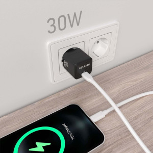 CARGADOR AISENS ASCH-30W1P036 1XUSB TIPO-C 30W NEGRO