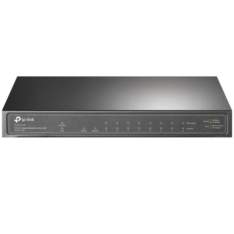 SWITCH TP-LINK TL-SG1210P 8 PUERTOS POE/POE+ 