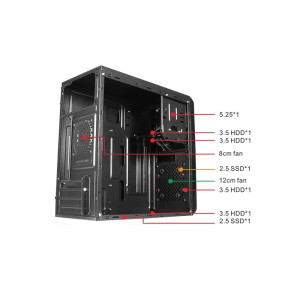 CAJA PC APPROX MICRO ATX APPC-301F USB 3.0 500W NEGRO 