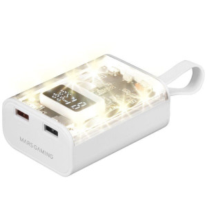 POWERBANK MARS GAMING 10000MAH  MPK-10K 22.5W BLANCA