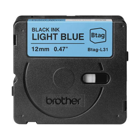 CINTA BROTHER DOMESTICA ORIG. BTAG L31 NEG/AZUL CLAR.12MM 4M