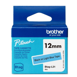 CINTA BROTHER DOMESTICA ORIG. BTAG L31 NEG/AZUL CLAR.12MM 4M