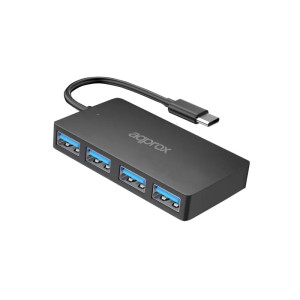 HUB APPROX TIPO C 4 PORT USB 3.2 APPC54V2 NEGRO