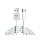 CABLE APPROX USB-A/USB-C NYLON APPC65  1 METRO BLANCO