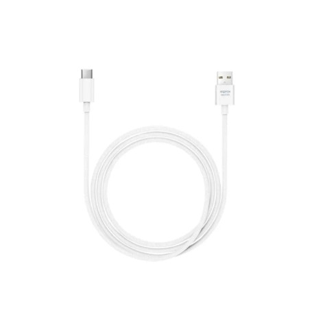 CABLE APPROX USB-A/USB-C NYLON APPC65  1 METRO BLANCO