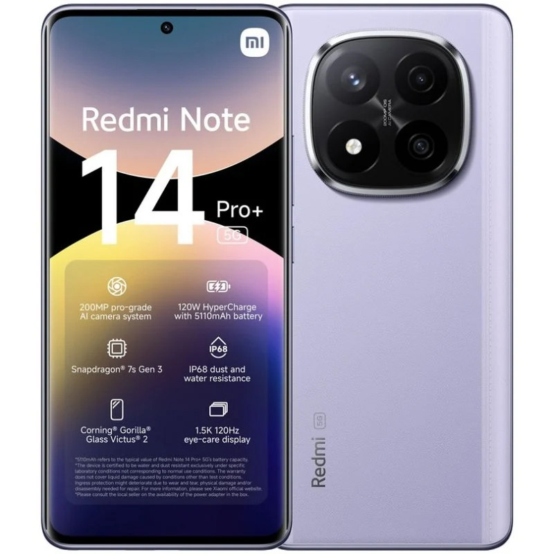 SMARTPHONE XIAOMI REDMI NOTE 14 PRO+ 12GB 512GB 6.67" PURPUR