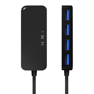 HUB USB AISENS 4XUSB 3.0 A/H 15CM  A109-0715  NEGRO 