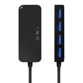 HUB USB AISENS 4XUSB 3.0 A/H 15CM  A109-0715  NEGRO 