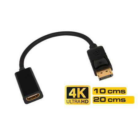 CABLE ADAPTADOR DISPLAYPORT(M) A HDMI(H) 0.20CM  BW 3878