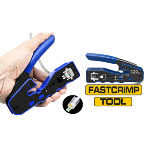 CRIMPADORA RJ45 FASTCRIMP PROFESIONAL CON PELACABLES TD 020