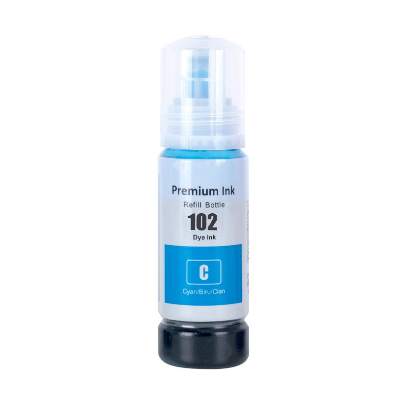 BOTELLA TINTA COMPATIBLE EPSON 102 104 T6642 T6732 CYAN