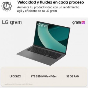 PORTATIL LG GRAM 16Z90TL-G.AU88B INTEL CORE ULTRA 7-258V/ 3