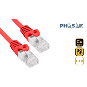 LATIGUILLO PHASAK UTP/RJ45 CAT.6 3 MTR ROJO