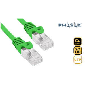 LATIGUILLO PHASAK UTP/RJ45 CAT.6 3 MTR VERDE