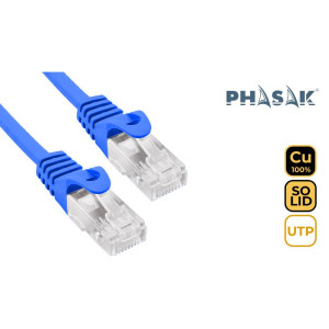 LATIGUILLO PHASAK UTP/RJ45 CAT.6 3 MTR AZUL