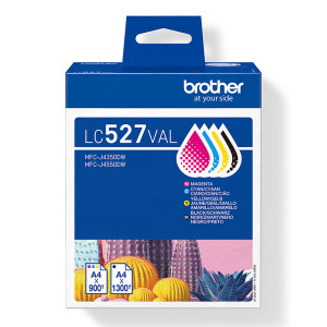 PACK INK JET BROTHER ORIG LC527VAL HASTA 1300 BK Y 900 C/M/Y