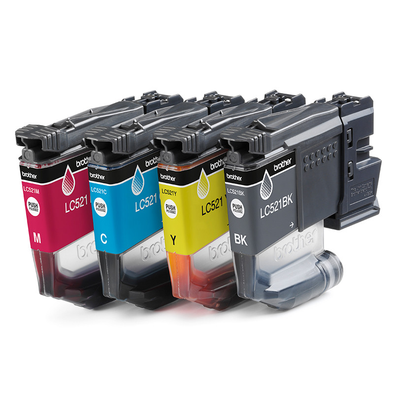 PACK INK JET BROTHER ORIG LC521VAL HASTA 500 PAG. CADA COLOR