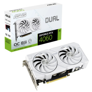 VGA ASUS DUAL RTX 4060 OC 8GB GDDR6 WHITE EVO