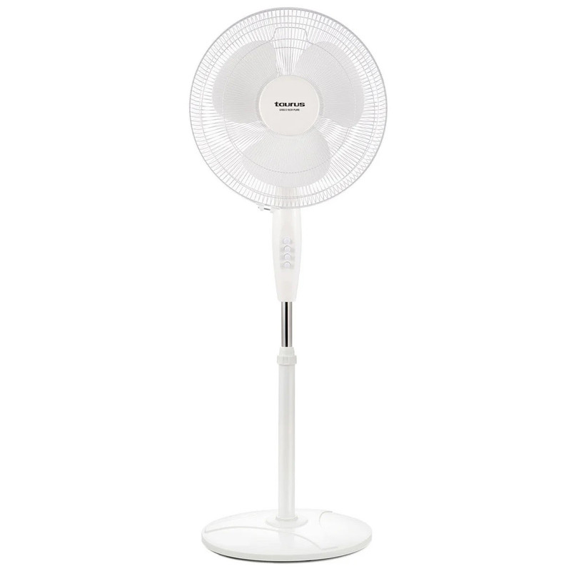 VENTILADOR DE PIE TAURUS FA014 3VEL/3 ASPAS/BLANCO