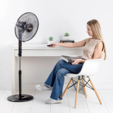 VENTILADOR DE PIE TAURUS FADC001 NEGRO 5 ASPAS/12 VEL.