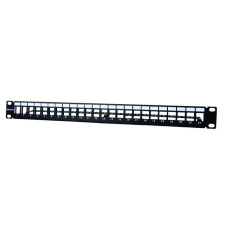 PATCH PANEL 19" PHASAK CAT.6 UTP 24/ 1U NEGRO PA3424