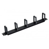 ORGANIZADOR DE CABLES PHASAK 19" 1U 5 GANCHOS NEGRO RF 2007