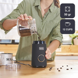 MOLINILLO DE CAFE BLACK_DECKER BXCG150E 150W/12 TAZAS