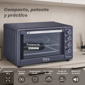 HORNO ELECTRICO DE 48L DE CAPACIDAD GRUNKEL HR-48PROMAX