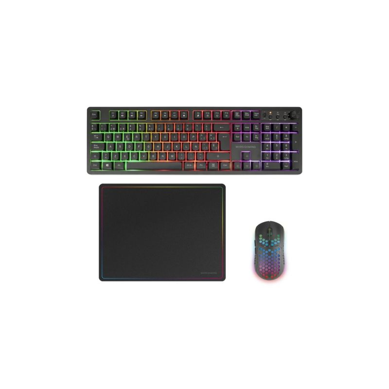 TECLADO+ RATÓN  INALAMBRICOS+ALFOM.MARS GAMING MCPWXWES