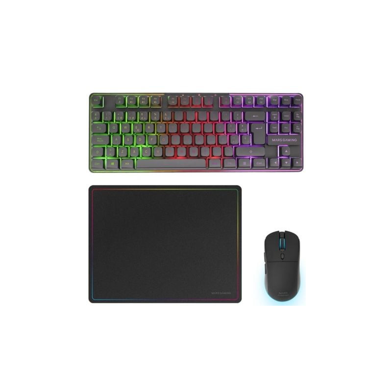 TECLADO+ RATÓN  INALAMBRICOS+ALFOM.MARS GAMING MCPWTKL 