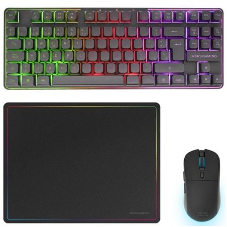 TECLADO+ RATÓN  INALAMBRICOS+ALFOM.MARS GAMING MCPWTKL 