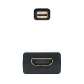 CONVERSOR NANOCABLE MINI DISP MACHO HDMI HEMBRA 15CM NEGRO
