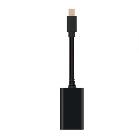 CONVERSOR NANOCABLE MINI DISP MACHO HDMI HEMBRA 15CM NEGRO