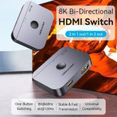 CONMUTADOR VENTION 8K HDMI 2.1 BIDIRECCIONALHEMBRA/USB-C HEM
