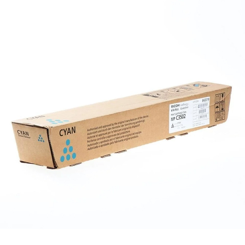 TONER RICOH ORIGINAL TYPE MPC3502 CYAN 18.000 PAG.