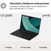 Portátil LG Gram 14ZD90T-G AX88B Intel Core Ultra 7-255H/ 32GB/ 1TB SSD/ 14"/ Sin Sistema Operativo